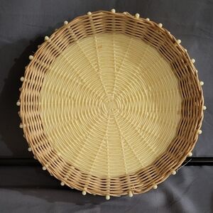 Round Woven Basket Tray